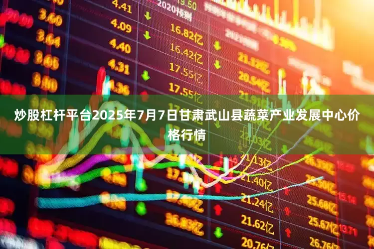 炒股杠杆平台2025年7月7日甘肃武山县蔬菜产业发展中心价格行情